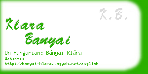klara banyai business card